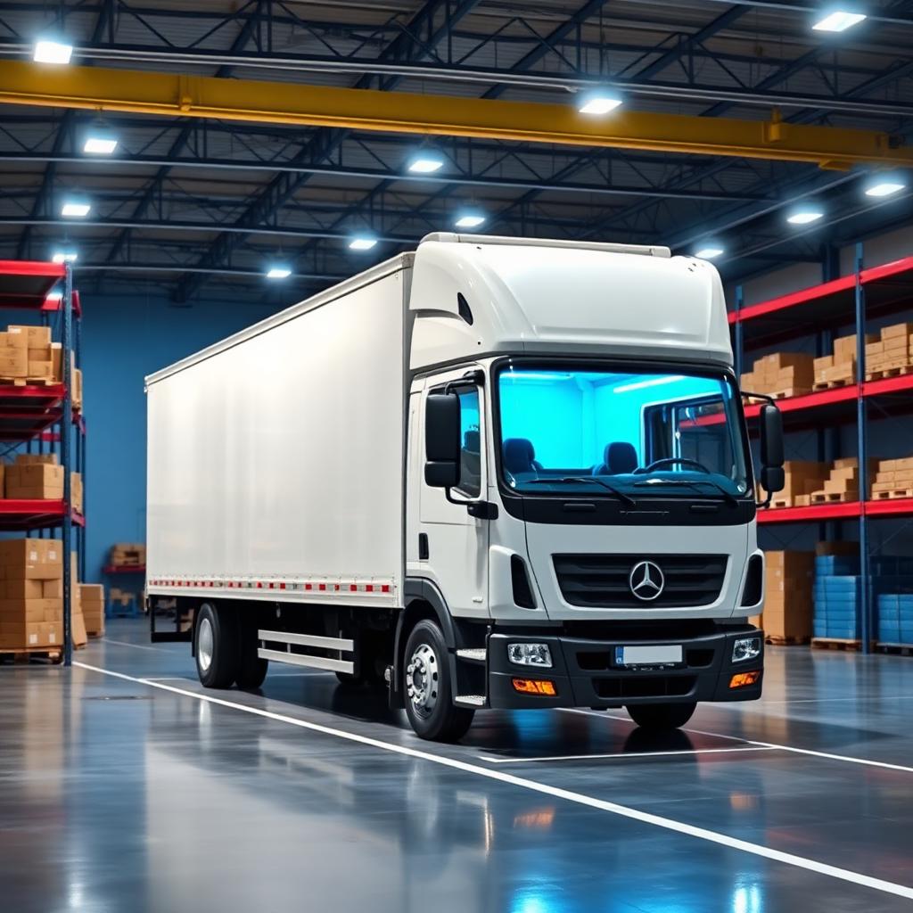Refrigerated logistics warehouse interior